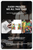 the PAINTED PUPPY - Casual Summer V-Neck Short Sleeve 3D Cute Dog Print Harajuku Versatile T-Shirts for Women