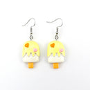 the SHROOMS - Red Dainty Mushroom Shape Pendant Earrings, Cute Sweet Fresh Handmade Drop Earrings for Women/Girls