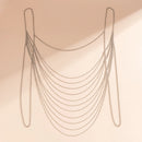 the CHEST CHAIN - Multilayer Metal Link Chest Chain for Women, Jewelry Sexy Lingerie Underwear Body Back Chain Festival Accessories Party