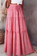 the PATCHWORK BOHO - Long Skirt Retro Loose Casual High Waist Skirt Bohemian Style Patchwork Pleated Pocket Skirt