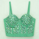 the JEWELED POPSTAR - Sexy Club Corset Streetwear Casual Camis Summer Party Fashion Tank Tops