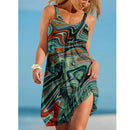 the SUNFLOWER - Summer Sunflower Beach Dress 3D Print Vacation Party Sundress Casual Sleeveless Beachwear Dress
