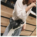 the DINO-MYTE - Trend Fashion 3D Dinosaur Design Rivets PU Leather Chain Purse, Shoulder Bag Tote, Crossbody Mini Messenger Bag