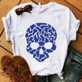 Women&#39;s T-shirt Harajuku Skull Deer Camouflage Burlap Turban T-shirt Clothes Short Sleeve Graphic T-shirt Tops in the Woods