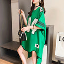 the JERSEY - Women's Fashion Short Sleeve Loose Mid-Length Oversized Thin Half Sleeve T-Shirts