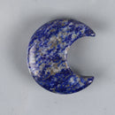 the MOON STONE - Crystal Mini Moon Ornament, Natural Stone Rose Quartz Hand Carved Chakra Feng Shui Healing Meditation Figurine, Home Decoration