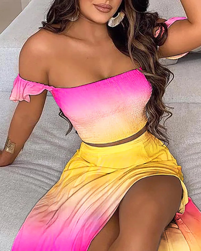 Elegant Women's Dresses Combination Sexy Sets Summer Bohemian Set For Women 2 Piece Sets Women Outfit Summer 2024 Костюм С Юбкой