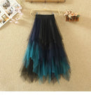the TULLE TUTU - Fashion Summer Tutu Skirt Harajuku Tulle High Waist Midi Mesh Skirts