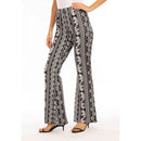 the VINTAGE BOHO - Women Tight-Fitting Hip Flare Pants Retro Print Big Bell-Bottom Boho Printed Flare Pants