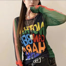 the MOTIVATOR - Round Neck Fashion Printed Letters Long Sleeved Pullover Shirt for Women