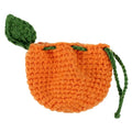 the CITRUS CROCHET - Orange Coin Purse, Crochet Drawstring Bag, Cute Drawstring Orange-Shaped Crochet Purse, Crochet Tangerine Bag Coin Chargers