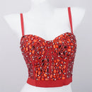 the JEWELED POPSTAR - Sexy Club Corset Streetwear Casual Camis Summer Party Fashion Tank Tops