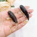 the LUCKY KOI - 2.3' Natural Crystal Stone Gravel Lucky Koi Fish Figurine, Resin Mini Quartz Fancy Carp Statue, Home Decor Desk Ornament Gift