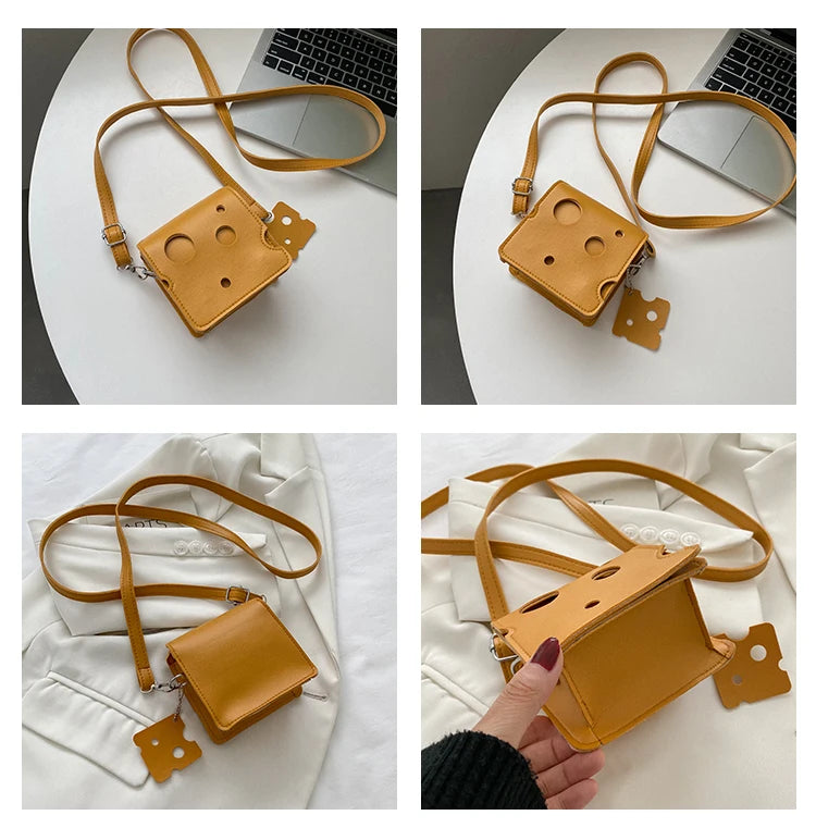 the CHEESE BALL - Cheese Shaped Mini Bags for Women, New Cute Purses and Handbags, Female Small Crossbody Shoulder Bag