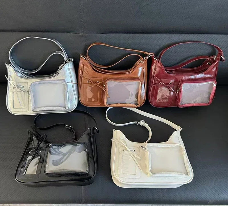 the SEE ME NOW - Shoulder Bag Women Transparent Bag, School Crossbody Bag, Female Japanese Designer Preppy Handbag/Purse