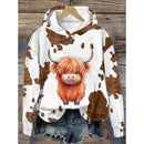 the HIGHLAND COW - Cute Highland Cow 3D Print Animal Hooded Streetwear Pullovers Sweatshirts Hoodies