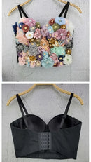 the ROCK STAR - Women's Sexy Luxury Camis Crop Corset Tank Top Bralette Push Up Bra