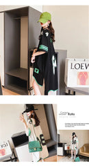 the JERSEY - Women's Fashion Short Sleeve Loose Mid-Length Oversized Thin Half Sleeve T-Shirts