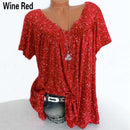 the BAGGY BOHO BLOUSE - Casual Large Size V-Neck Fashion Summer Printed Loose Bottoming Bohemian Shirt