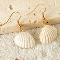 the BEACH TREASURES - 5pair/sets Bohemian Conch Shell Earrings Set for Women, Exquisite Starfish Summer Jewelry