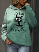 the FRAZZLE DAZZLE CAT - Cartoon Anime Cat 3D Print Oversized Hoodies/Pullover/Sweatshirts for Women