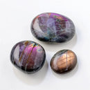 the SERENITY STONE - Natural Labradorite Palm Stone, Quartz Palm Stone, Mineral Samples, Reiki Healing, Quartz Crystal Palm Stone, Crystal Gifts 1PC