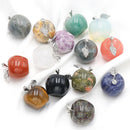 the FORBIDDEN FRUIT - 30mm Agate Energy Stone Mineral Citrine Tourmaline Fluorite Malachite Natural Crystal Cat's Eye Opal Cute Apple Ornament