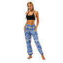 the AZTEC BOHO - Hippie Harem Soft Bloomer Sports Dance Boho Jogger Pants with Pockets