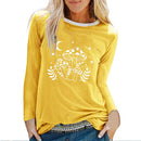 the FUNGI - Mushroom Moon Print Long Sleeve Ladies T-Shirts