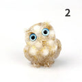 1PCS Natural Crystal Stone Gravel Owl Animal Crafts Hand Made Small Figurines DIY Resin Table Decor Home Decor Collect Gifts