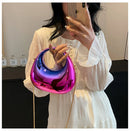 the GLAM BAG - Luxury Designer Evening Clutch, Clear Acrylic Women Handbags, Fashion Shoulder Bag, Half Moon Wedding Purses