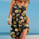 the SUNFLOWER - Summer Sunflower Beach Dress 3D Print Vacation Party Sundress Casual Sleeveless Beachwear Dress