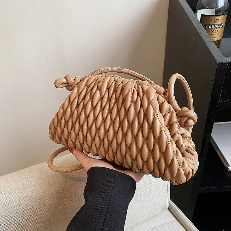 the BASKETWAVE - Luxury Brand Shoulder Bag for Women, Fashion Embroidered Thread Messenger Bag, Cute Purse Crossbody Bag, Designer Clutch Hobos