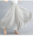 the 50's RETRO - Elegant Vintage Bohemian Fashion Cotton Linen Long Skirt