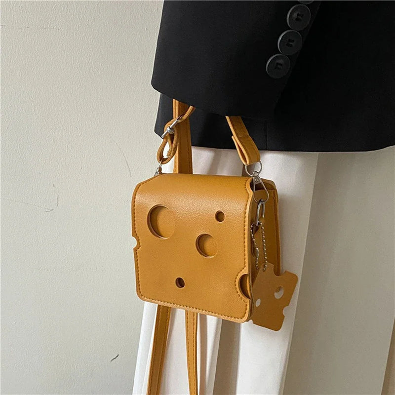 the CHEESE BALL - Cheese Shaped Mini Bags for Women, New Cute Purses and Handbags, Female Small Crossbody Shoulder Bag