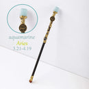 the CONSTELLATION SCEPTER - 1Piece 12 Constellation Crystal Stone Wand, Magic Gem Healing, Home Decor, Easter Halloween Creative Gifts