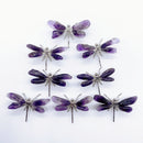 the AMETHYST DRAGONFLY - 1PC Natural Amethyst Dragonfly Crystal Purple Quartz Stone, Reiki Healing Home Decor