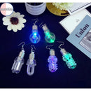 the EDISON - 1pair Creative Colorful Luminous Light Bulb Pendant Earrings