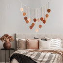 the LEAFY WALL - Boho Home Decoration, Macrame Tapestry, Macrame Leaf Feather Wall Hanging Decor for Living Room/Bedroom, Boho Wall Art Home Decor