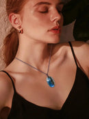 the HEALER - Natural Labradorite Pendant Necklaces, Energy Necklaces, Healing Crystal Necklace, Stones Ornament, Home Decor