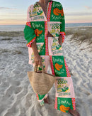 the CANCUN - Summer Fashion Printed Casual Loose Street Button Shirt Wide Leg Pants Two-Piece Set