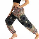 the AZTEC BOHO - Hippie Harem Soft Bloomer Sports Dance Boho Jogger Pants with Pockets