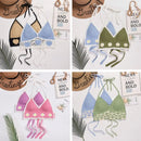 the CROP TOP - Swimwear Fashion Bohemian Beach Wear Outfit with Chest Pads Summer Sling Sexy Crochet Tops