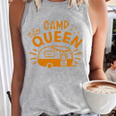 the SURF & TURF TANK - Summer Casual Breathable Tank Top Round Neck Printed Letter Pattern Oversized Women's Loose Top