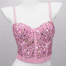 the ROCK STAR - Women's Sexy Luxury Camis Crop Corset Tank Top Bralette Push Up Bra