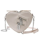 the GOTHIC HEART - Gothic Heart Blade Zipper Chain Crossbody Bags for Women/Girl, Casual Shoulder Purses Handbags