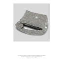 the KNOTTED RHINESTONE - Handle Rhinestones Knot Evening Bags, Silver Crystal Top Handle Bag for Women, Purses and Handbags Luxury Designer Handbag Tote