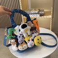 the DOLLY LLAMA - Cute Dolls Design Bucket Shoulder Crossbody Bags, Fashion Denim Cartoon Toy Decoration Tote Handbags for Women