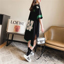 the JERSEY - Women's Fashion Short Sleeve Loose Mid-Length Oversized Thin Half Sleeve T-Shirts