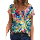 the PAINTED EASEL - Oversized Fashion Short Sleeve 3D Flower Print Loose Casual Female Clothing T-Shirts